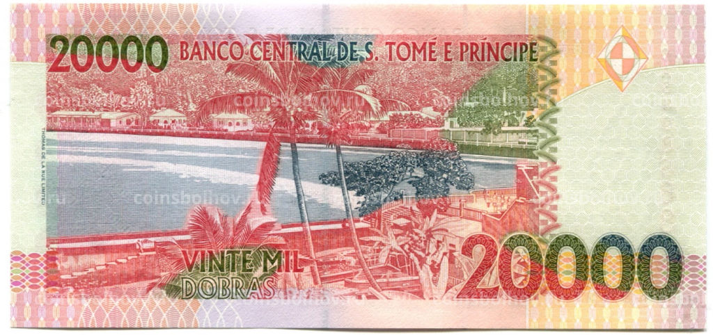 Банкнота 20000 добра 2013 года Сан-томе и Принсипи