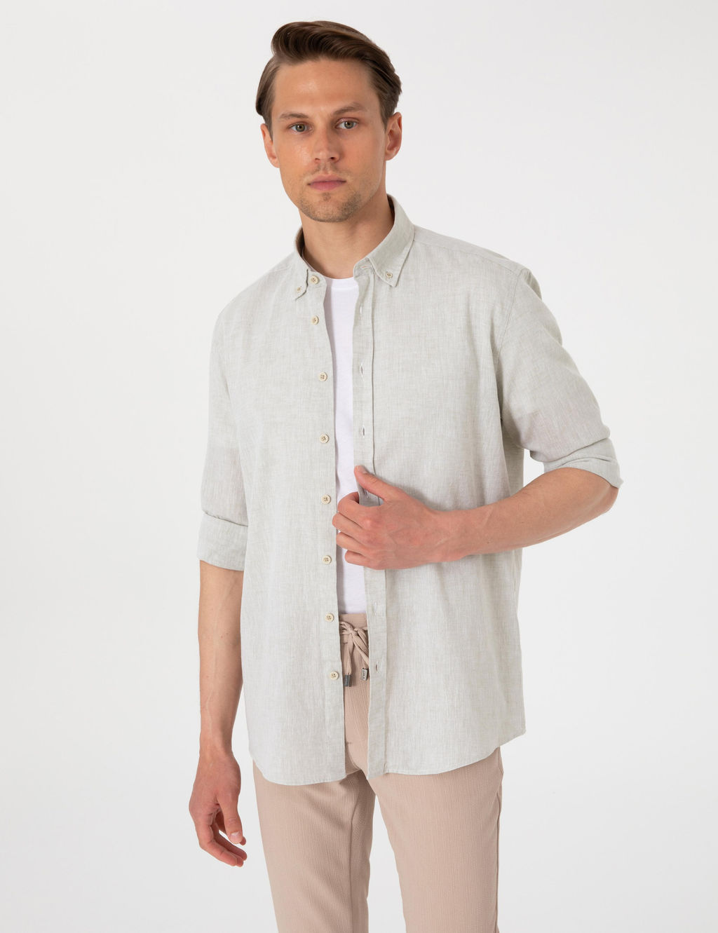 Ye_il Regular Fit Uzun Kollu G_mlek