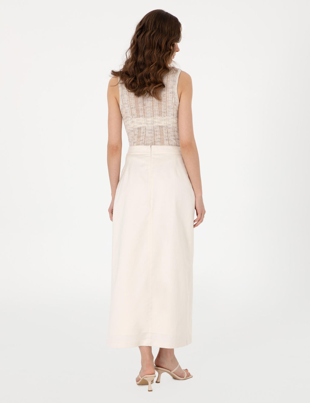 Ekru A Kesim Dokuma Etek - Pierre cardin фото 4