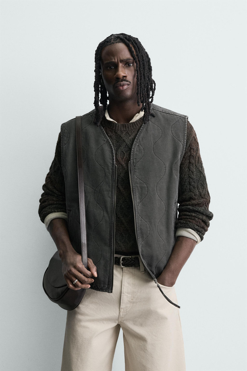 WASHED TOPSTITCHED WAISTCOAT - Zara фото 9