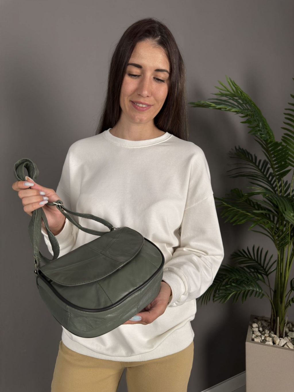 Сумка женская из телячьей кожи