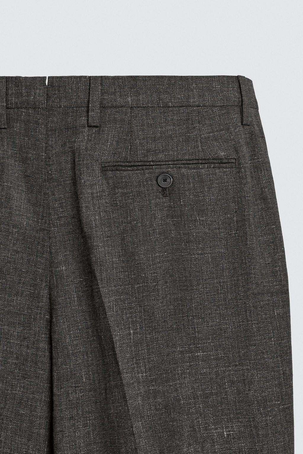PANTAL?N REGULAR FIT TRAJE ESTRUCTURA / Marr?n oscuro