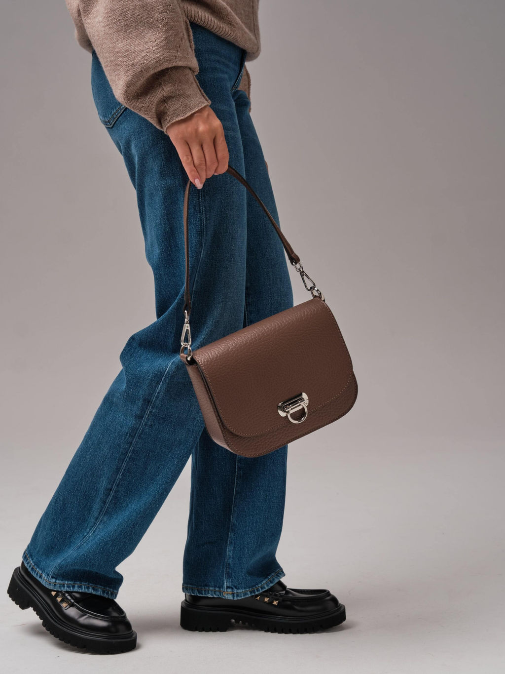 Сумка кожаная Azaro 30741 коричневый какао