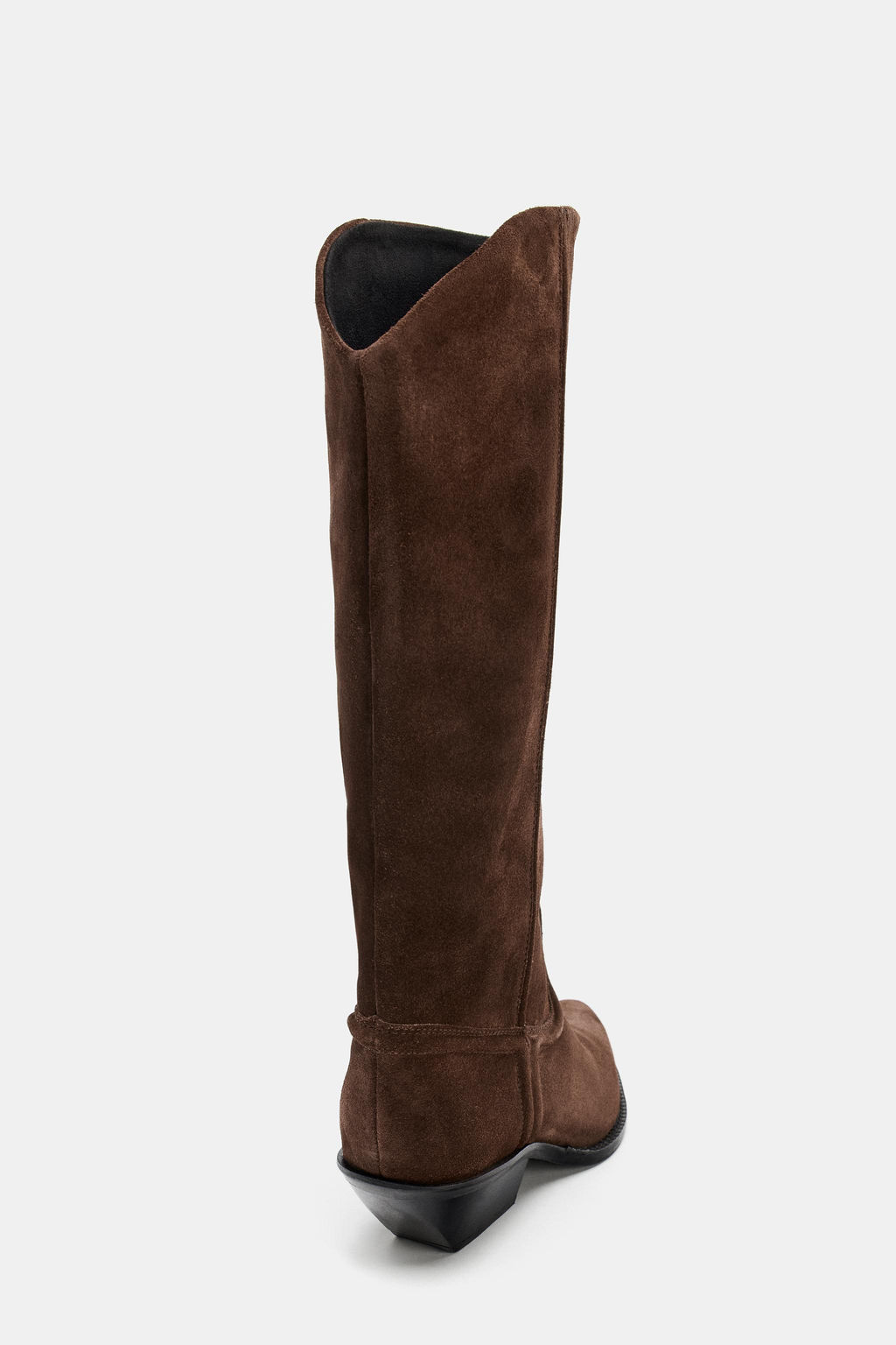 SPLIT SUEDE COWBOY HEELED BOOTS - Zara фото 6