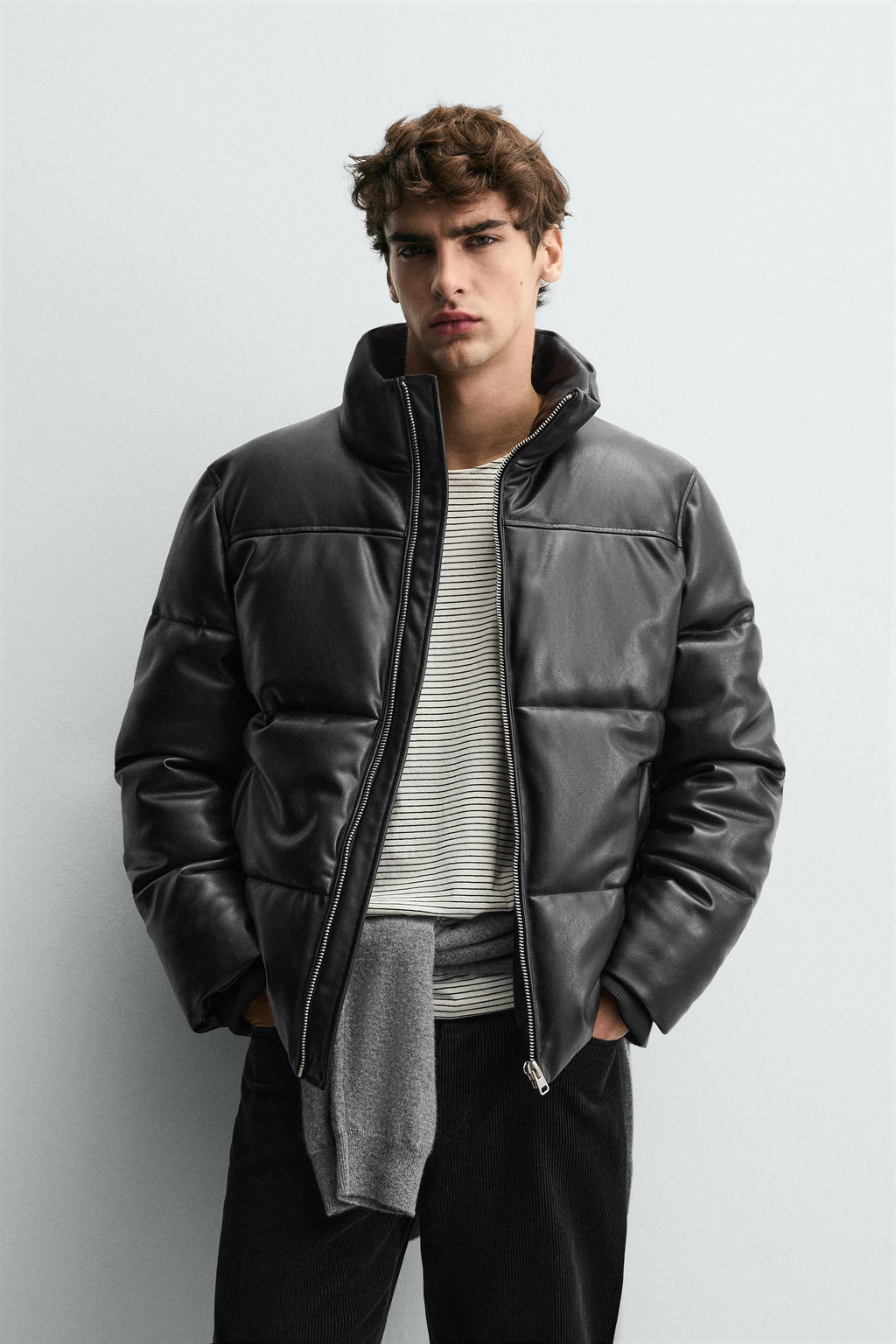 FAUX LEATHER PUFFER JACKET - Zara фото 2