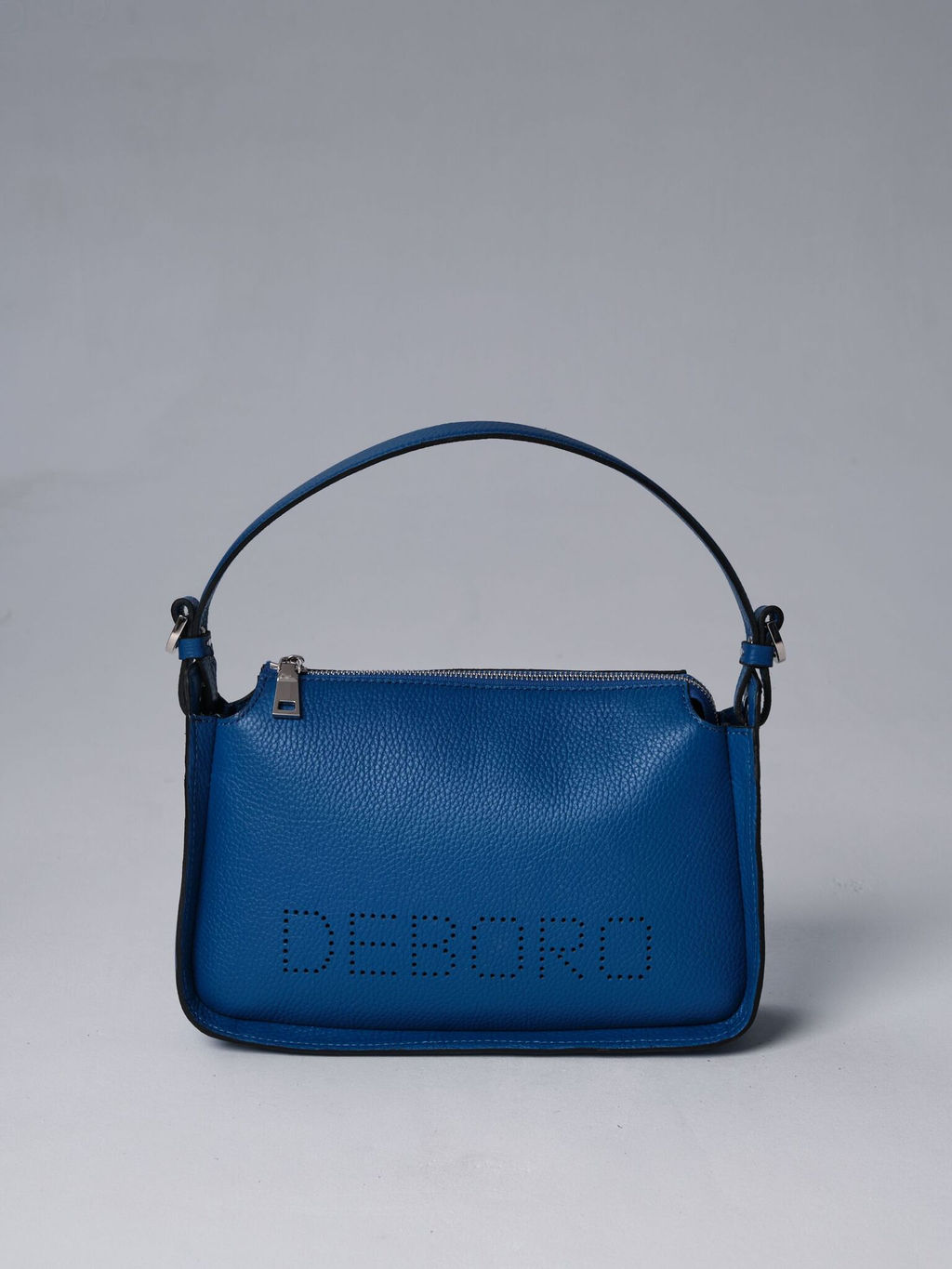 Сумка кожаная на плечо Deboro 30790 синяя гуашь