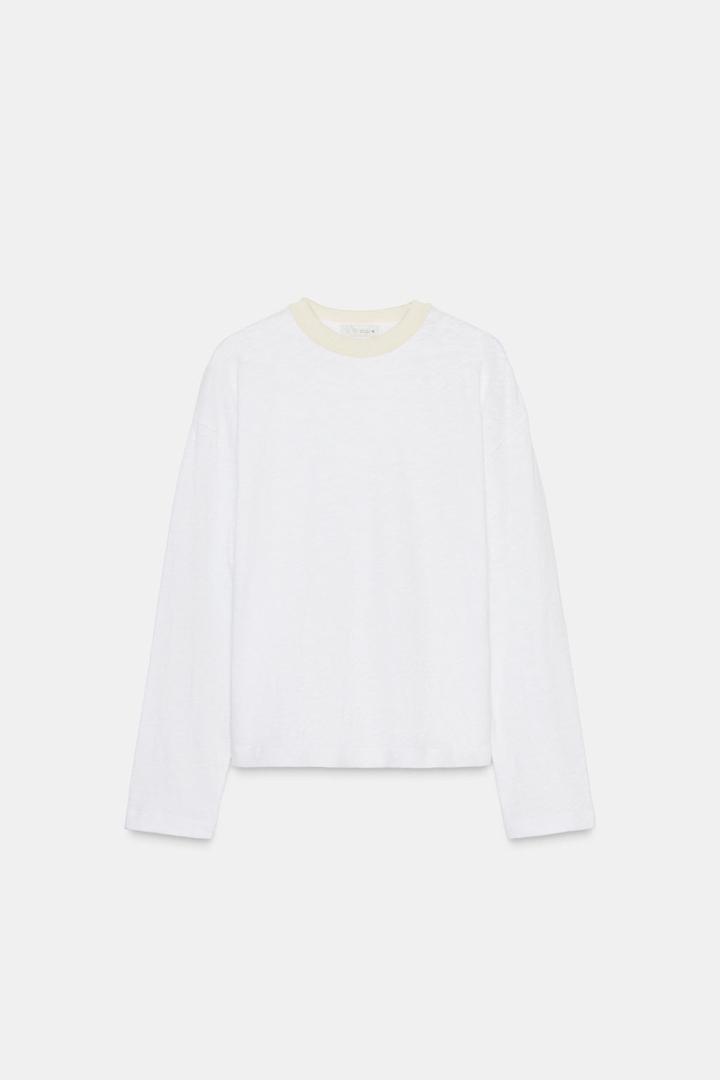 CONTRAST NECK T-SHIRT - Zara фото 6