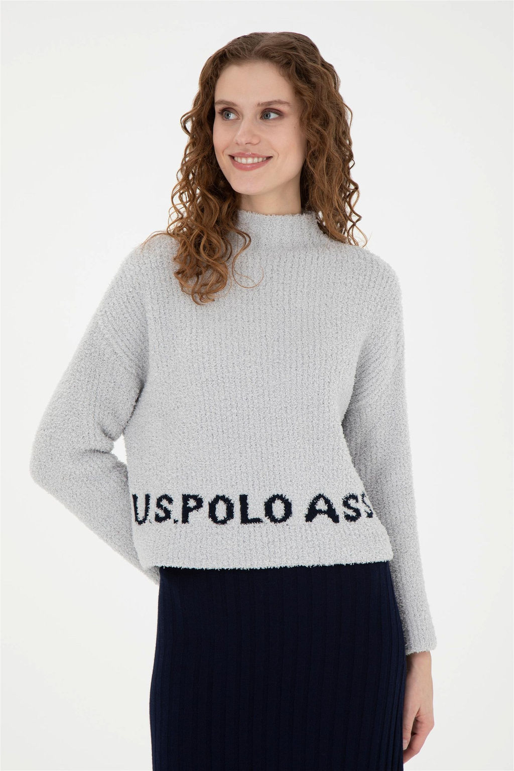 Женский свитер из каменного меланжа - U.s. polo assn фото 3