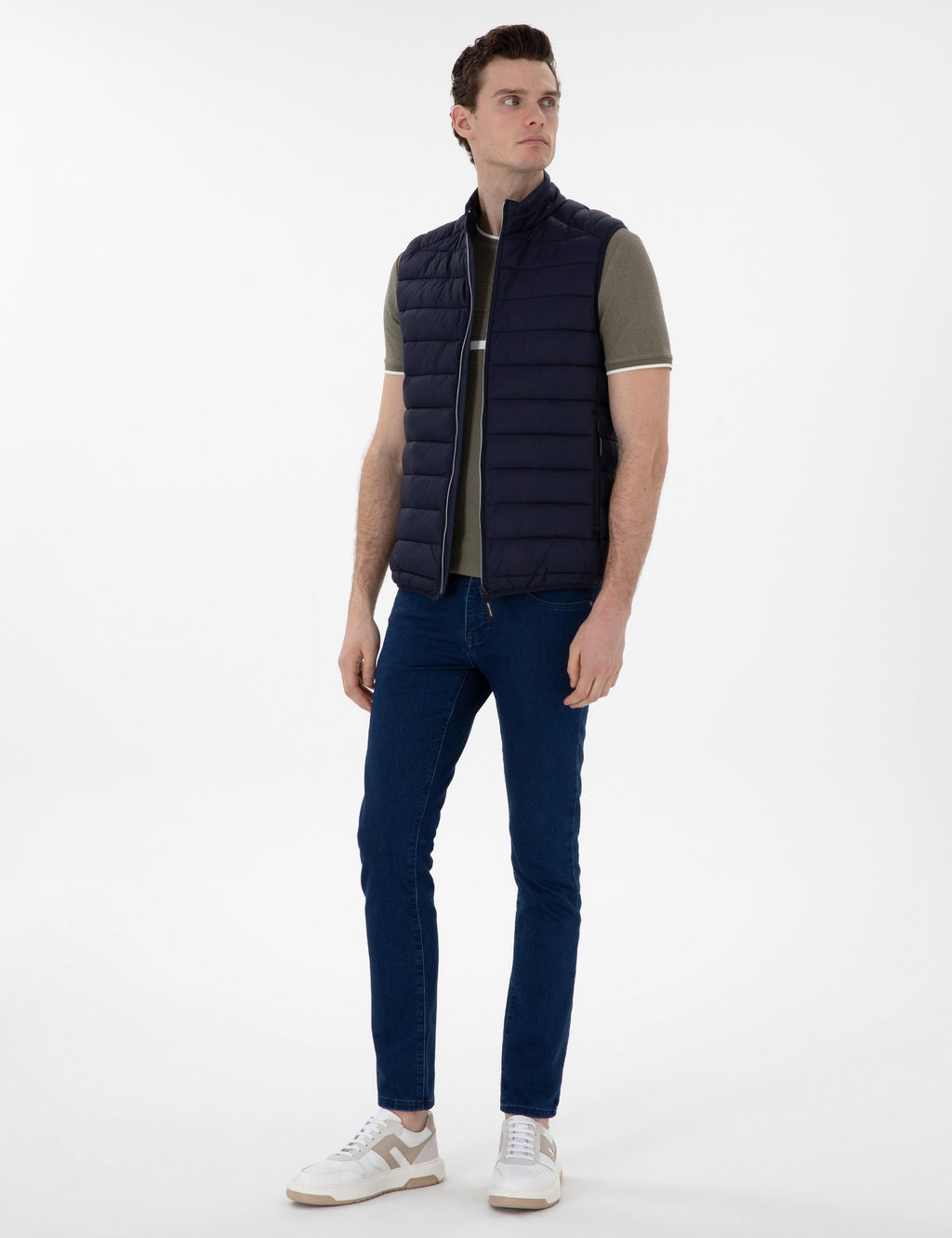 Lacivert Cropped Slim Yelek - Pierre cardin фото 4
