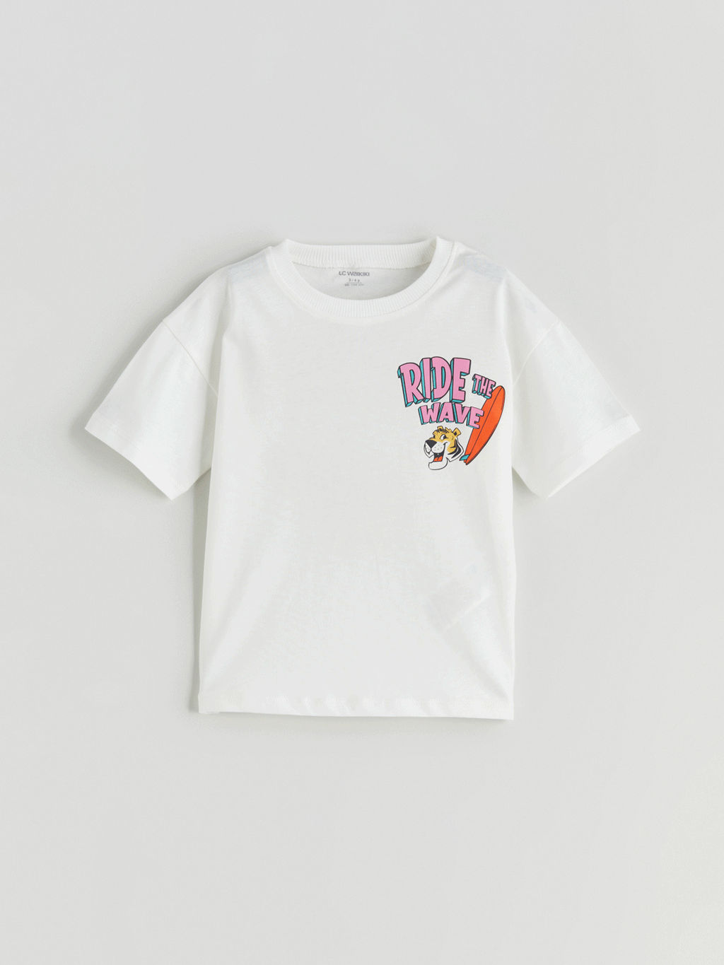 Bisiklet Yaka Bask?l? Erkek ?ocuk Ti??rt