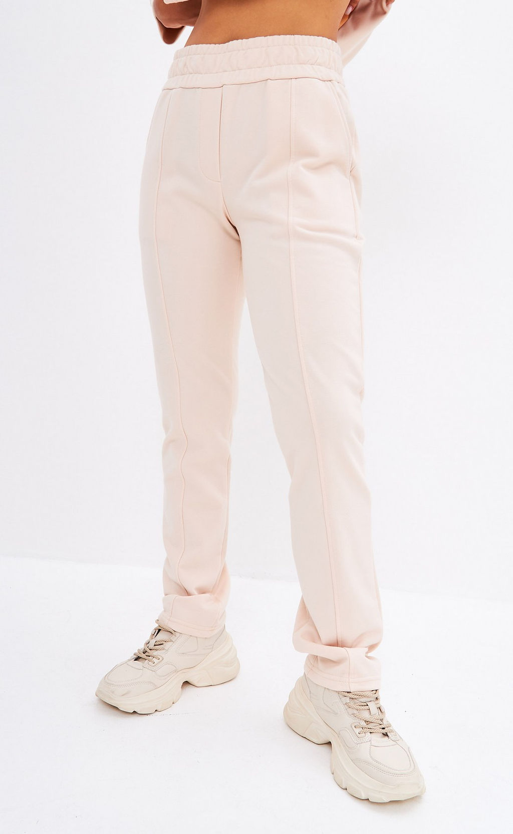 Брюки спорт F312-0851 pale beige - Fine joyce фото 5
