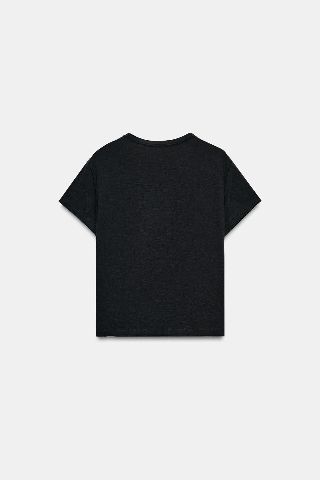 CAMISETA ALGOD?N MANGA CORTA / Carb?n - Zara фото 6