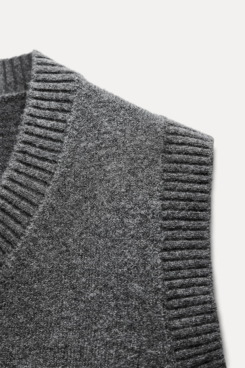 PLAIN KNIT SLEEVELESS JUMPER - Zara фото 6