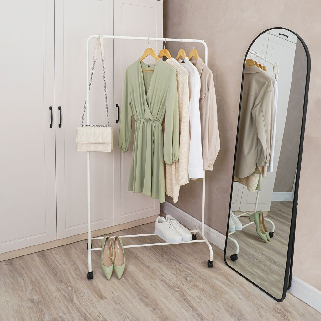 Вешалка гардеробная металл. "Радуга 2" белый