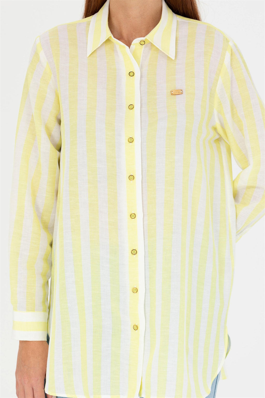 Женская неоново-желтая рубашка с длинным рукавом Неожиданная скидка в корзине - U.s. polo assn фото 6