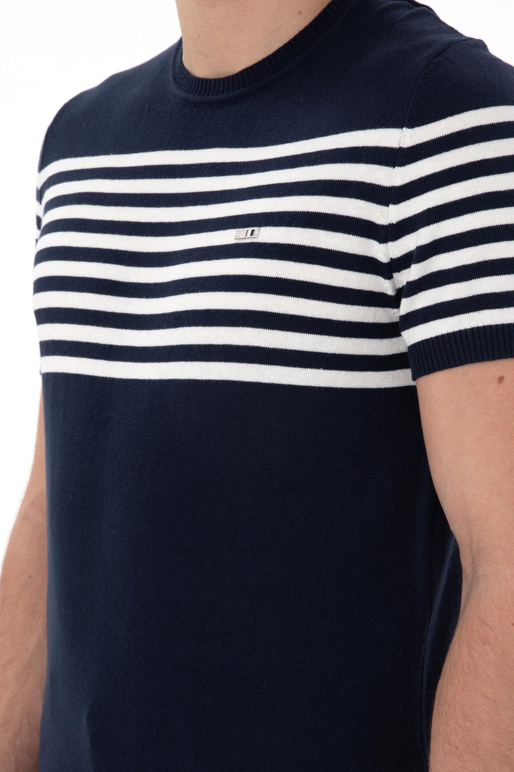 Erkek Slim Fit Bisiklet Yaka Lacivert Triko Ti__rt Sepette S_rpriz _ndirim - U.s. polo assn фото 7