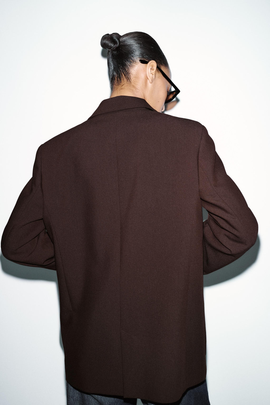 BLAZER RECTA HOMBRERAS / Marr?n claro - Zara фото 8