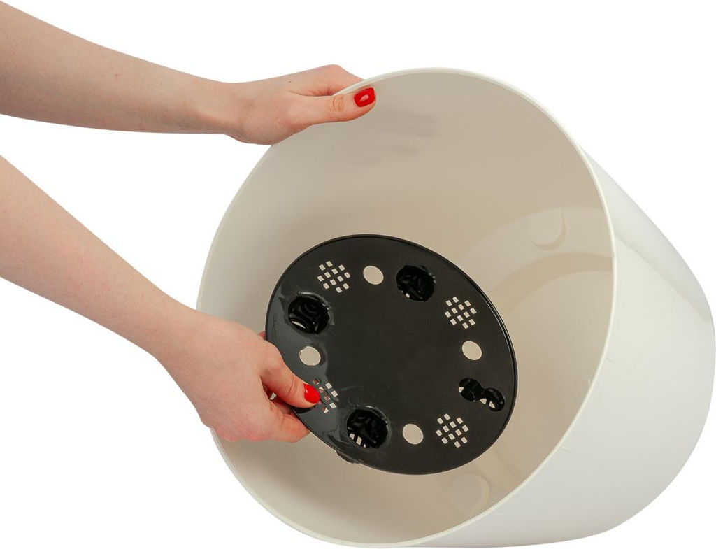 Горшок для цветов InGreen Winds D 340мм/40 л с дренажной вставкой 18,7л антрацит IG652210003