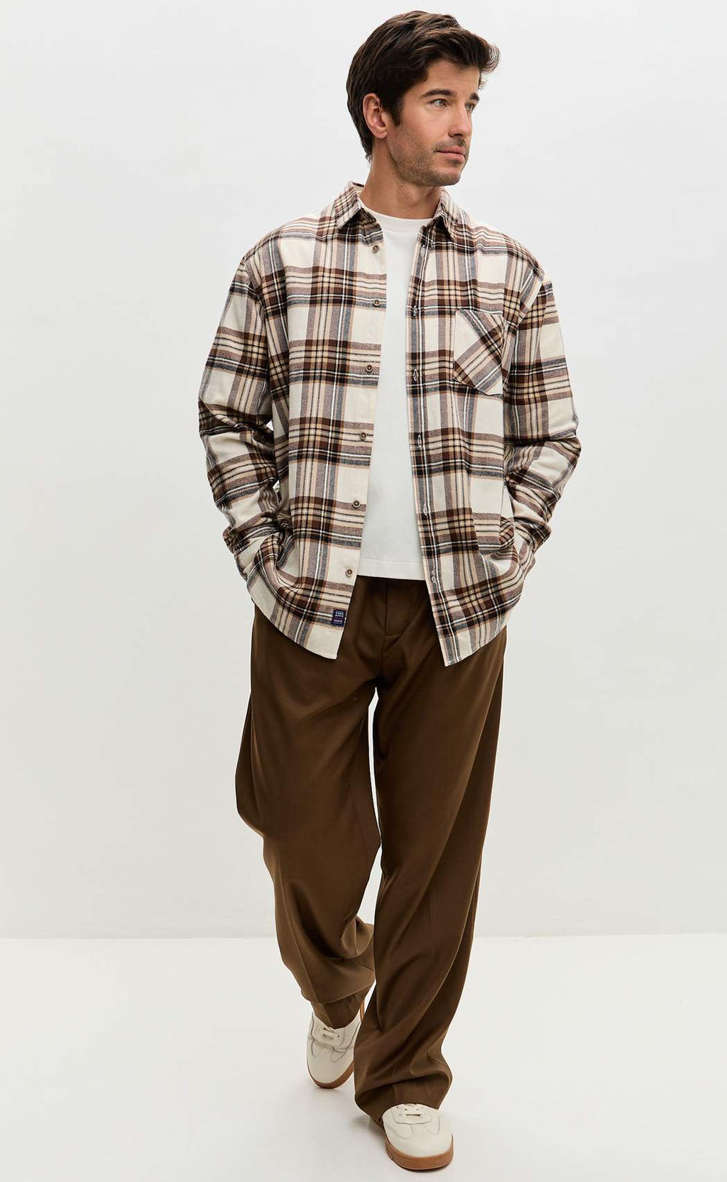Рубашка F521-0460 milk-brown - Fine joyce фото 3