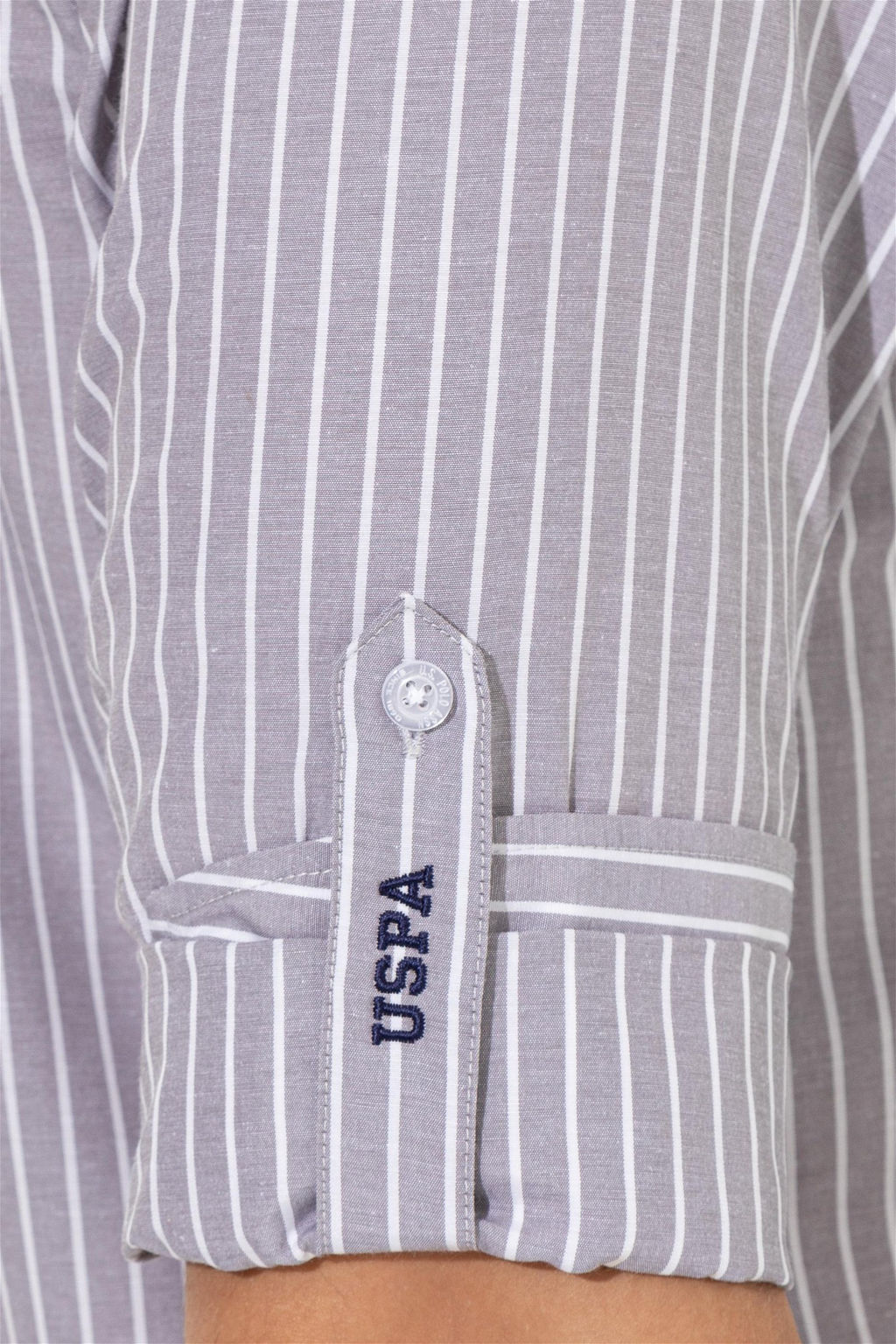 Мужская серая рубашка с длинным рукавом - U.s. polo assn фото 7