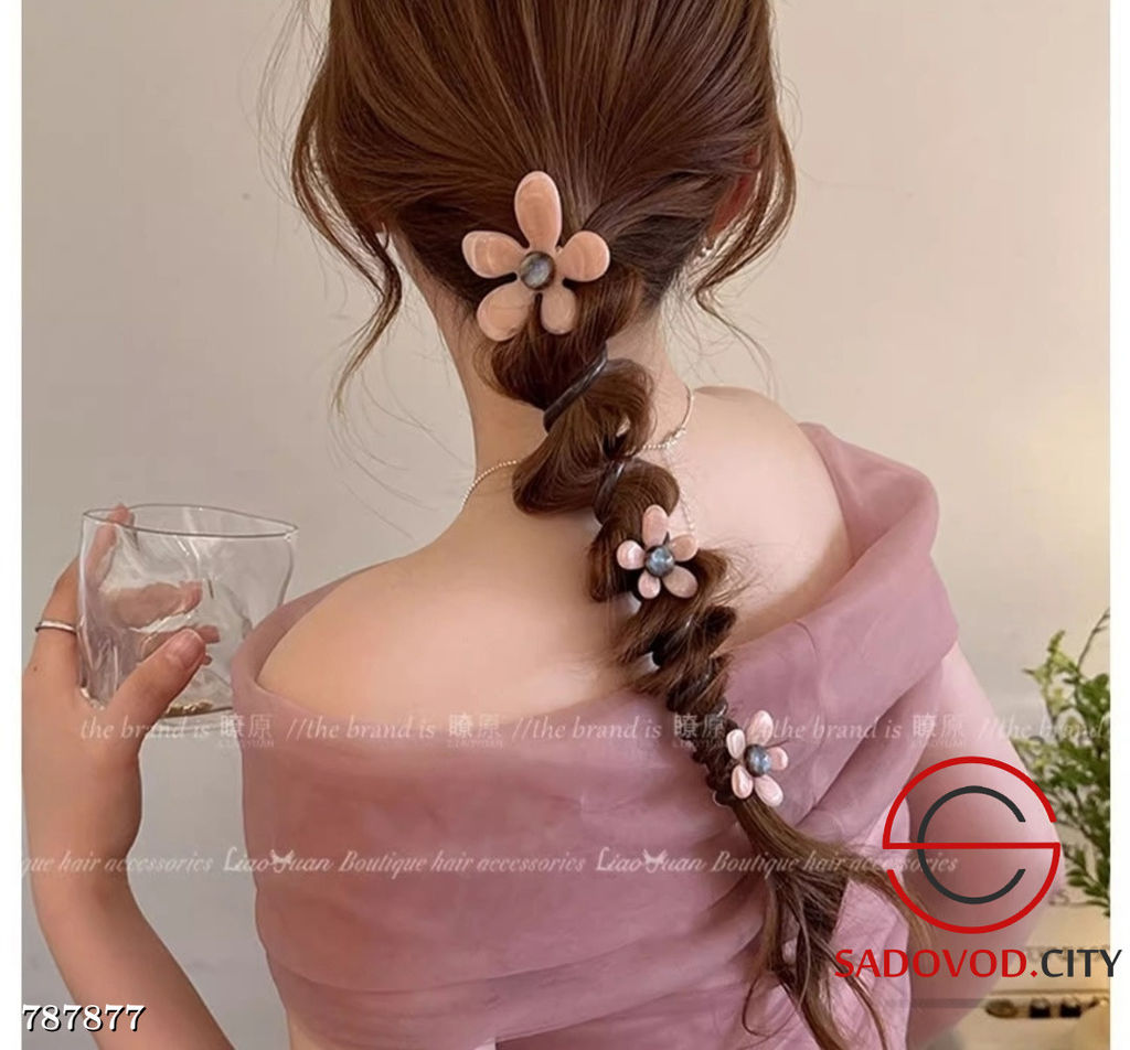 Резинки для волос с цветами 1 шт