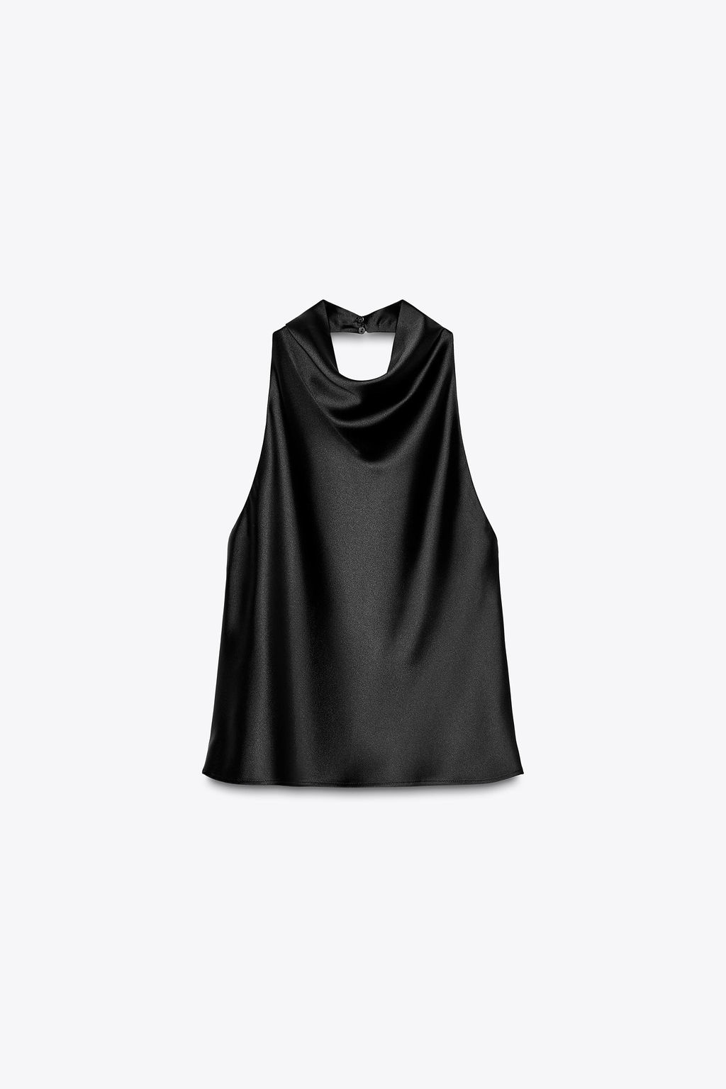 TOP HALTER SATINADO / Negro - Zara фото 7
