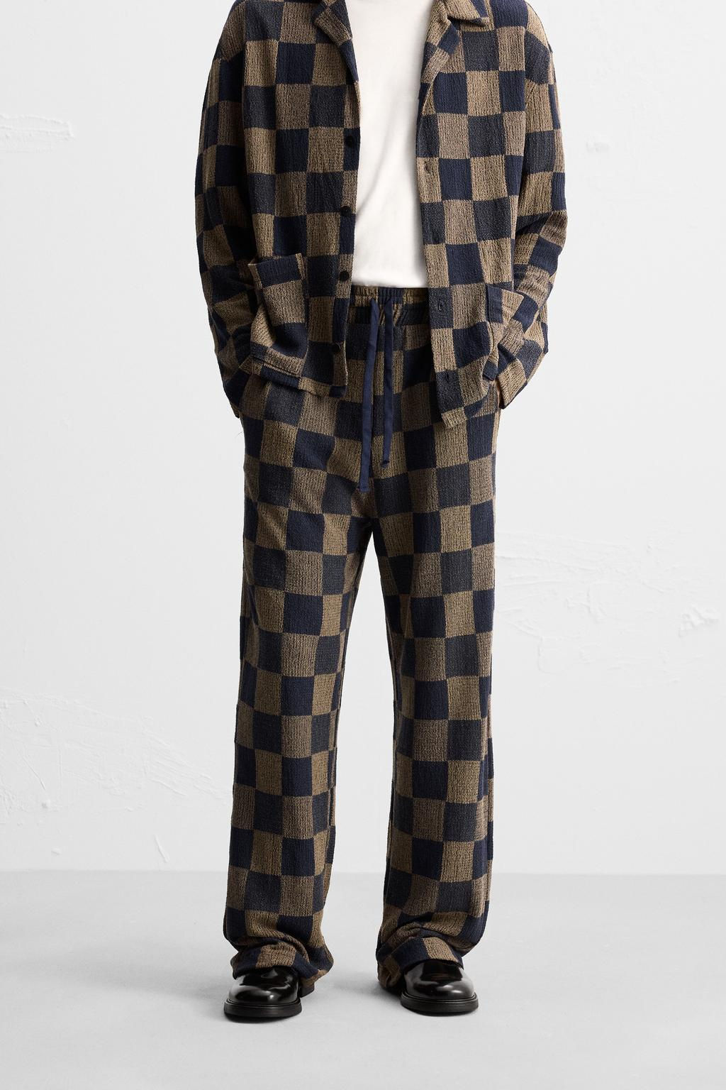CHECK KNIT TROUSERS - Zara фото 2