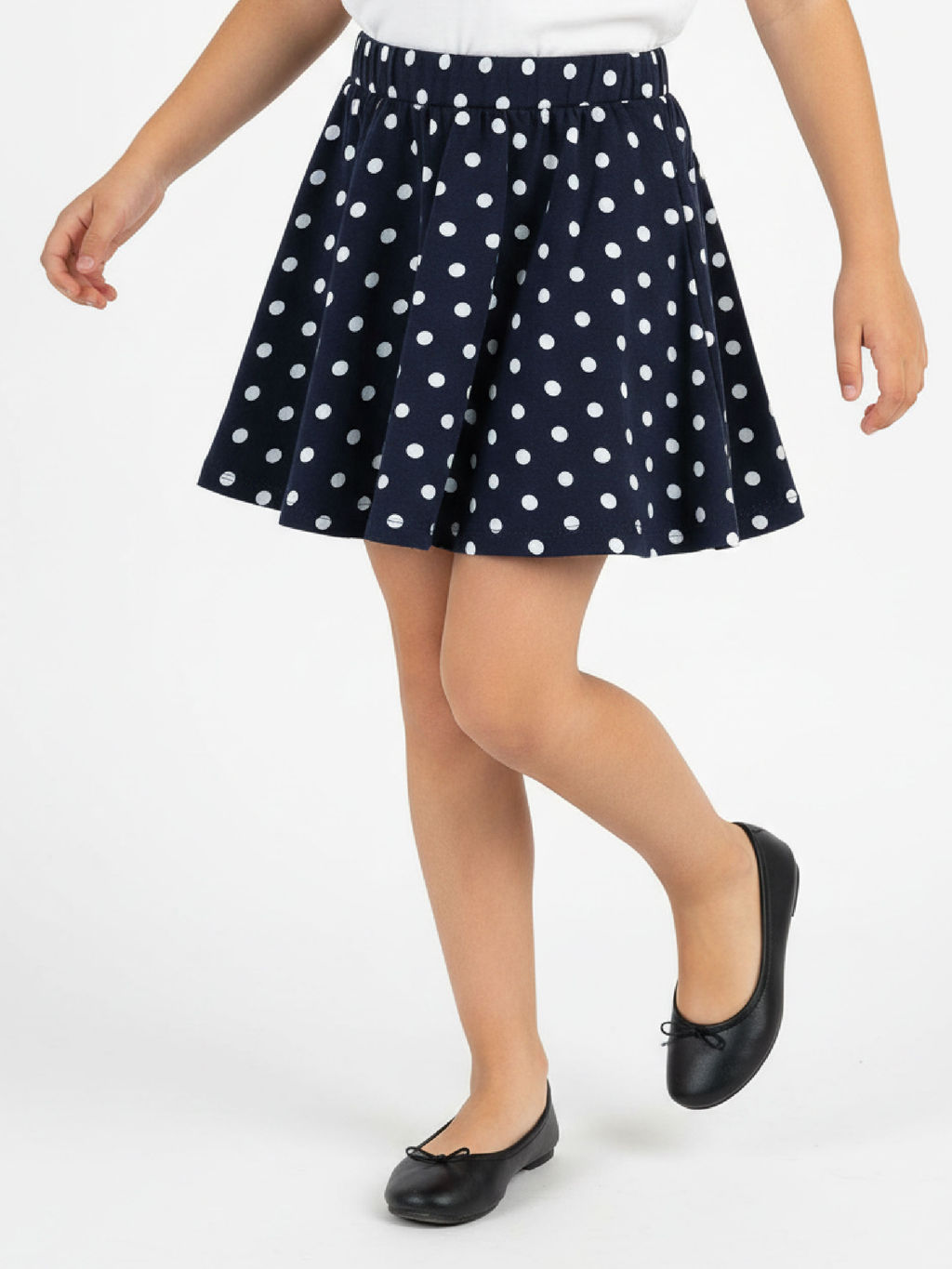 Юбка для девочки UD 1218 синий в горох - Mini maxi фото 3