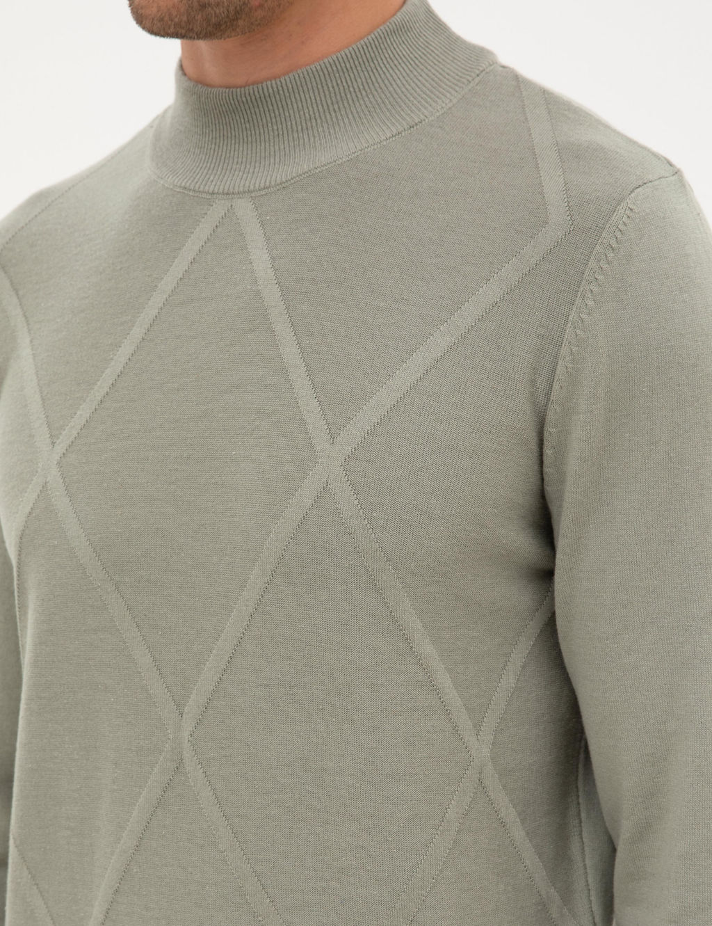 Ada _ay_ Slim Fit Yar_m Bal_k__ Yaka Triko Kazak - Pierre cardin фото 7