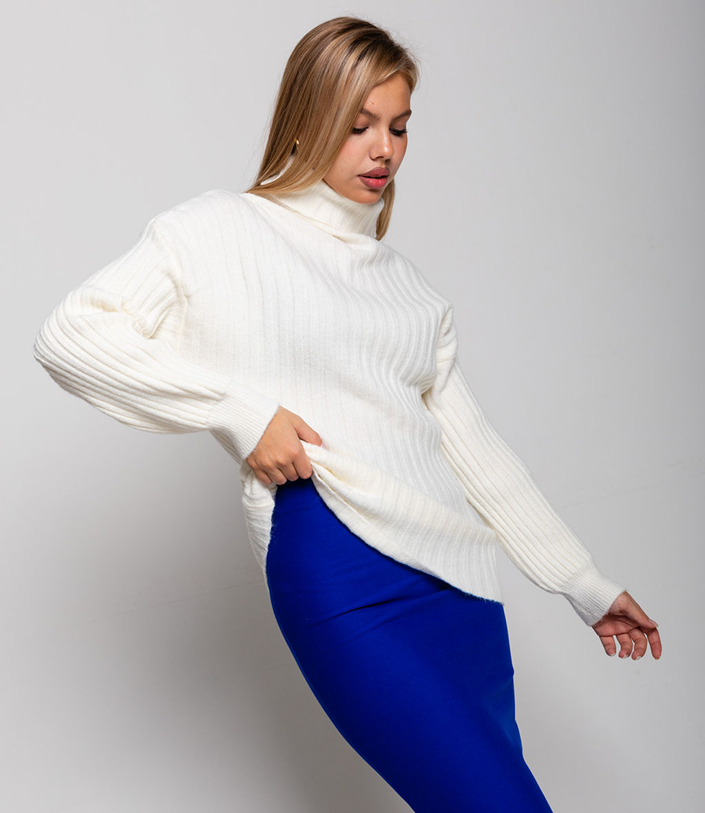 Свитер #КТ5126, молочный