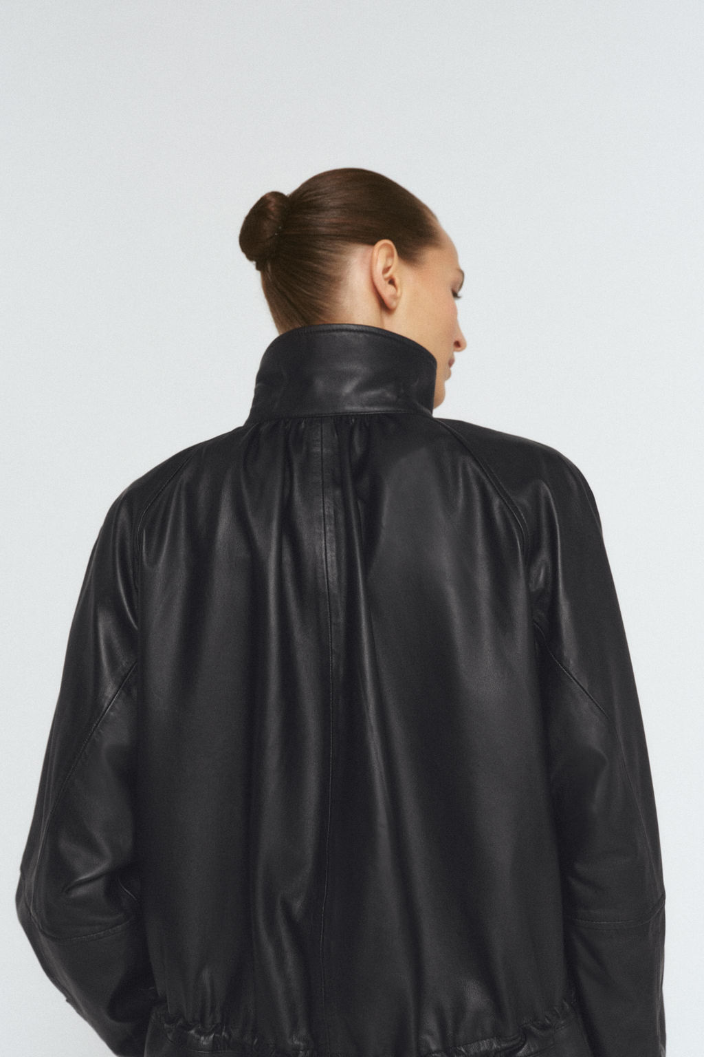 100% LEATHER JACKET ZW COLLECTION LIMITED EDITION - Zara фото 3