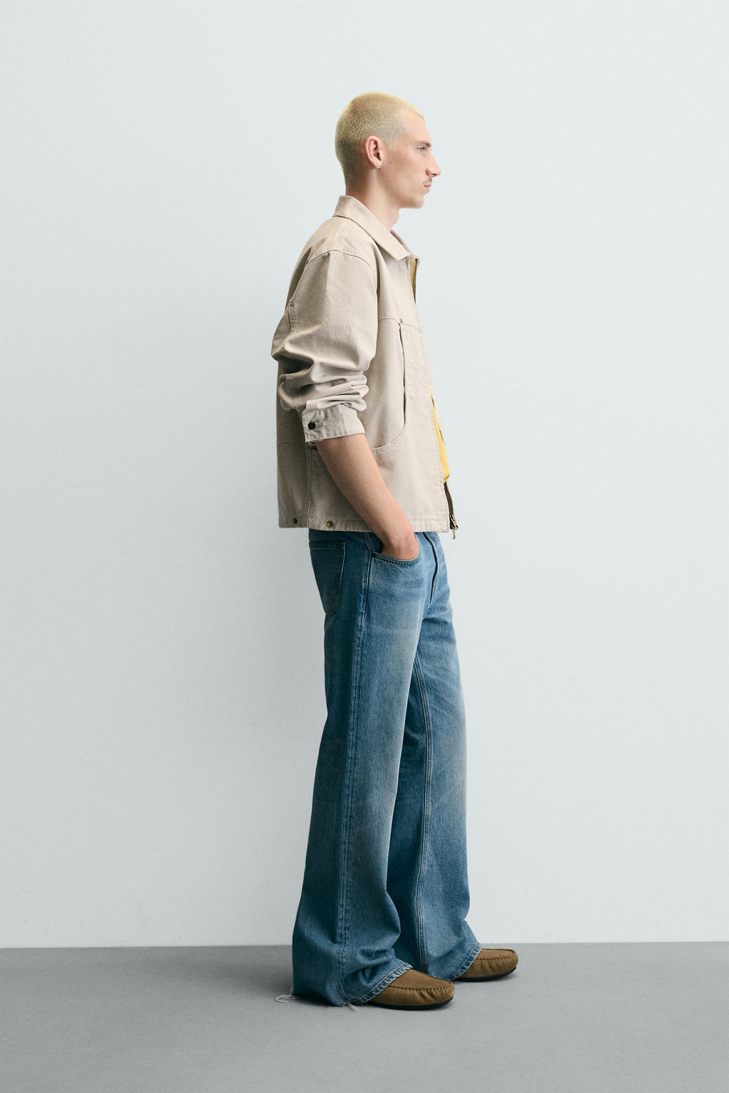 CAZADORA RELAXED FIT BOLSILLOS / Blanco roto - Zara фото 4