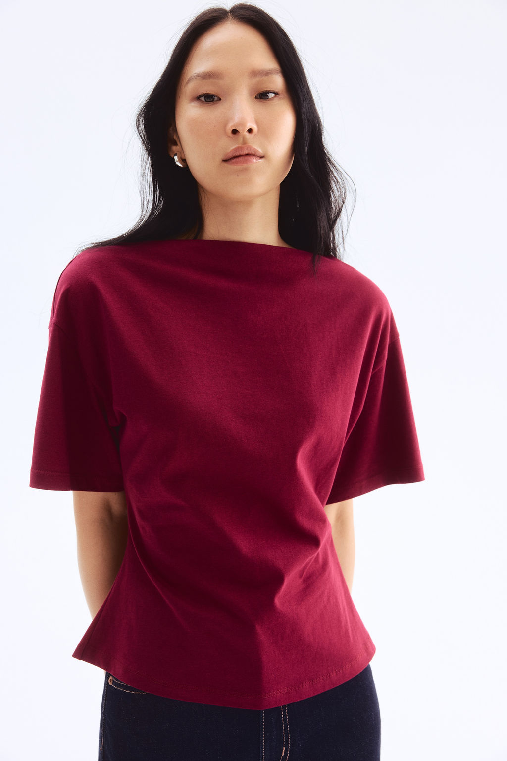 Top de algod?n con escote barco - H&m фото 3