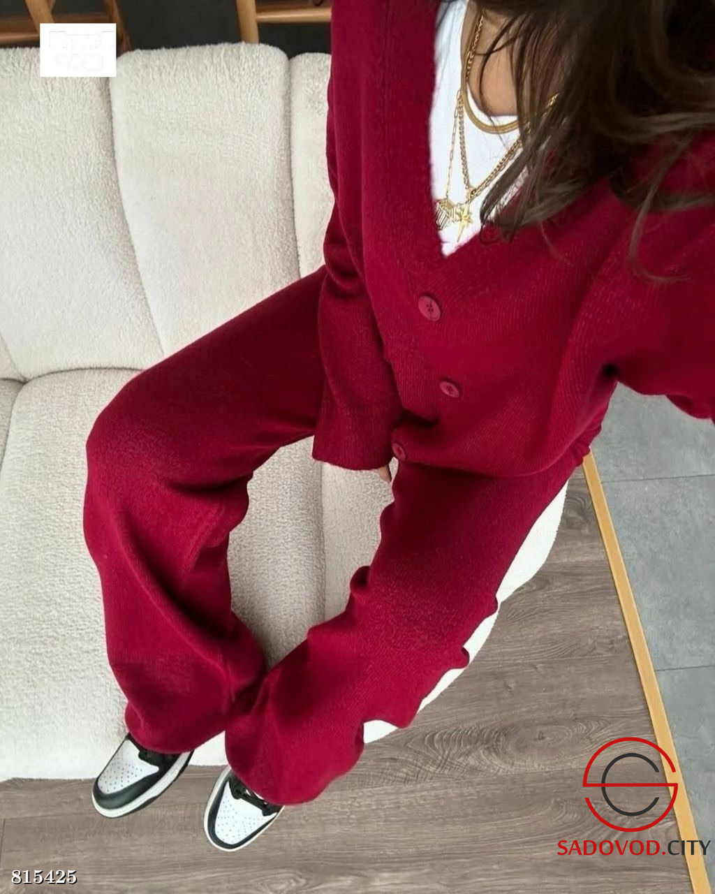 Вязанный костюм женский двойка