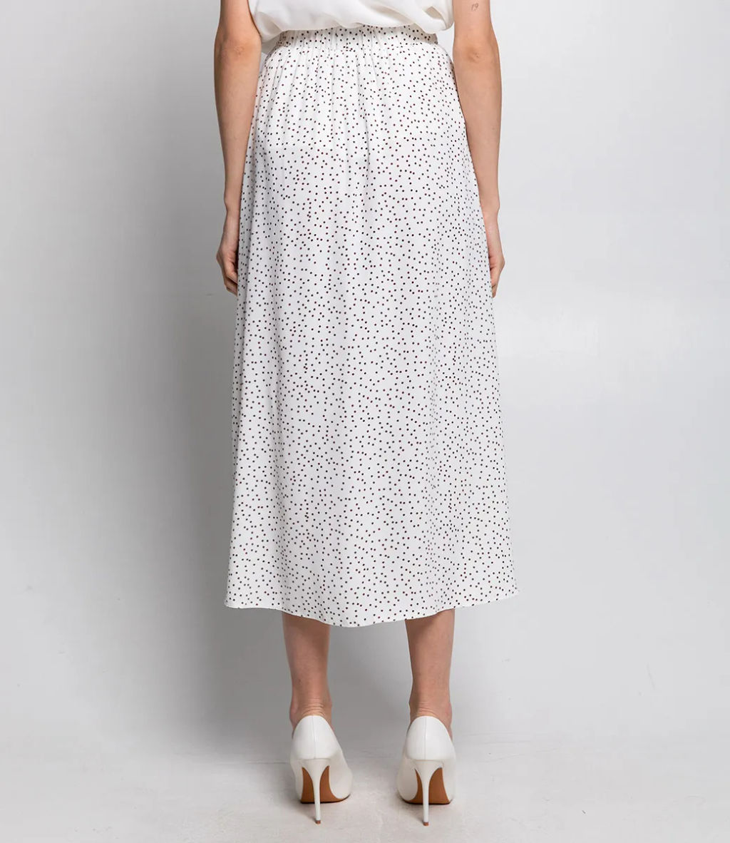 Юбка #ОКТ015002, белый,коричневый