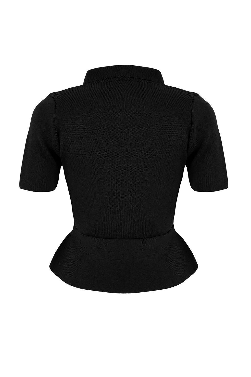 Siyah Peplum/Belden Oturmal? Dugme Detayl? Bluz TWOSS26BZ00158