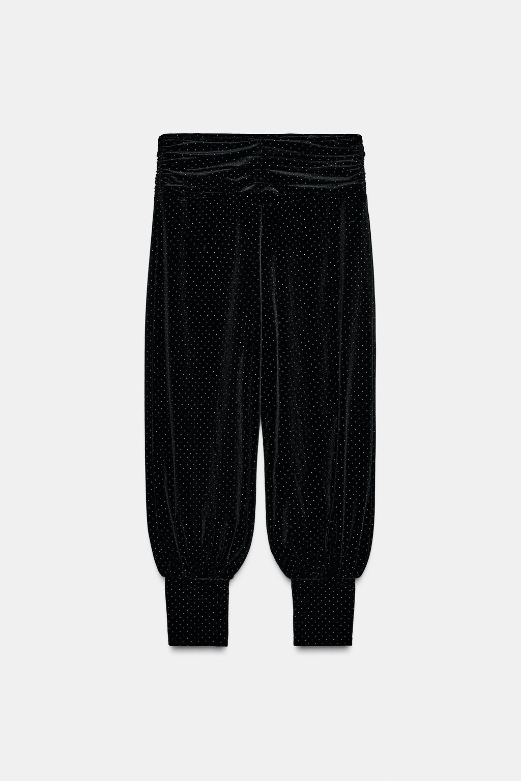 SHINY VELVET BAGGY TROUSERS - Zara фото 6