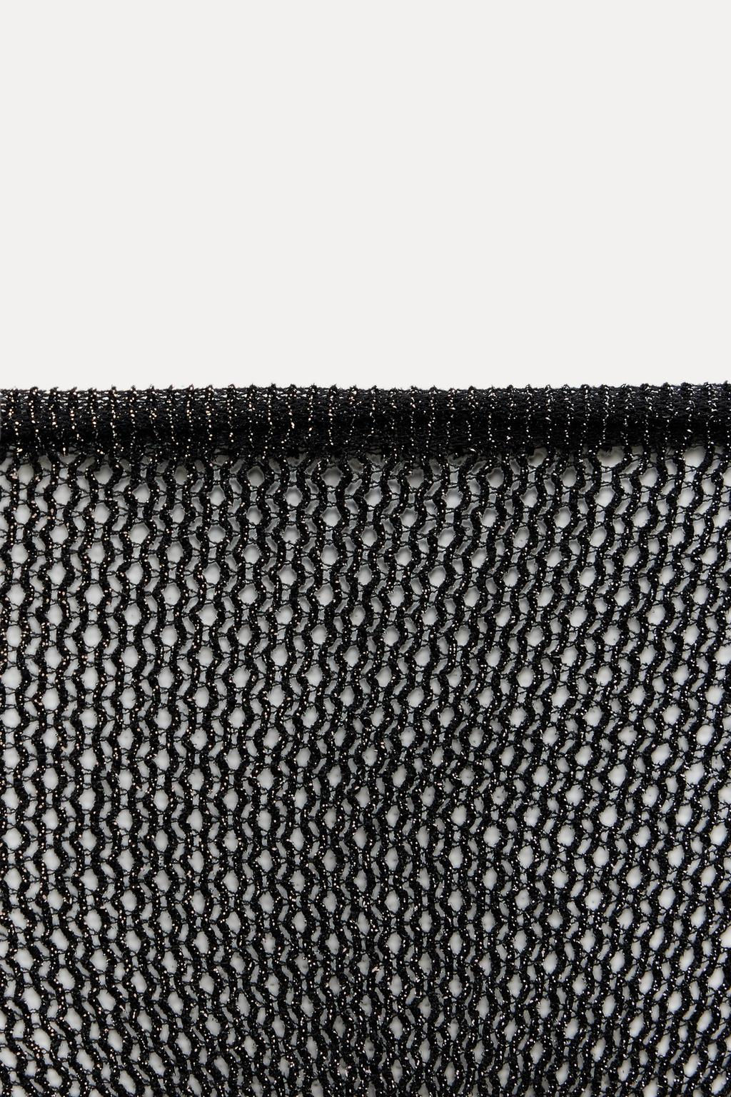 SEAMLESS MESH BODYSUIT WITH METALLIC THREAD - Zara фото 6