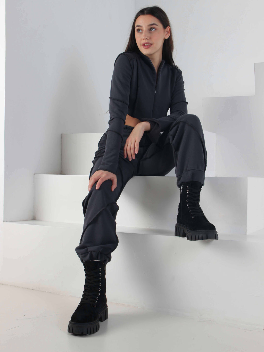 Ботинки EDART 329.21153 bl. черный замша/шерсть