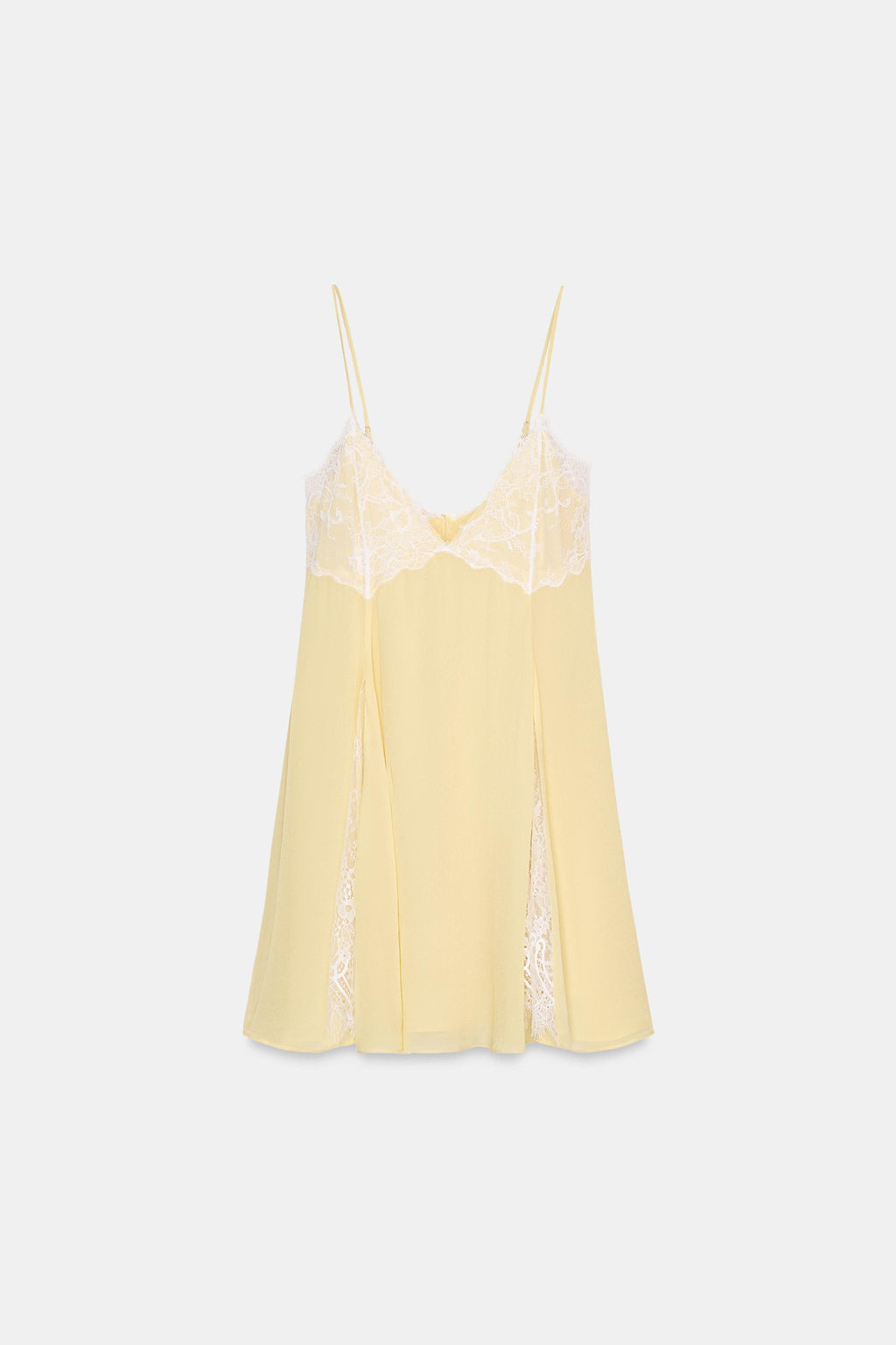 SHORT DRESS WITH CONTRAST LACE - Zara фото 6