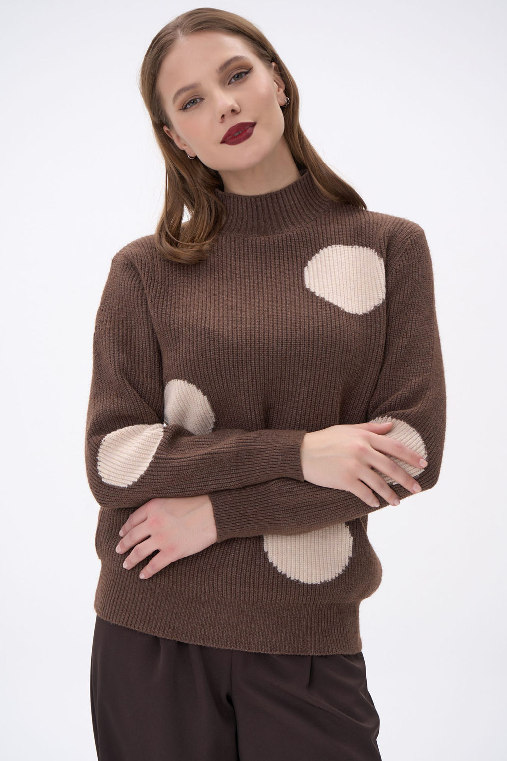 Свитер Зои (шоколадный) - Эльза фото 20