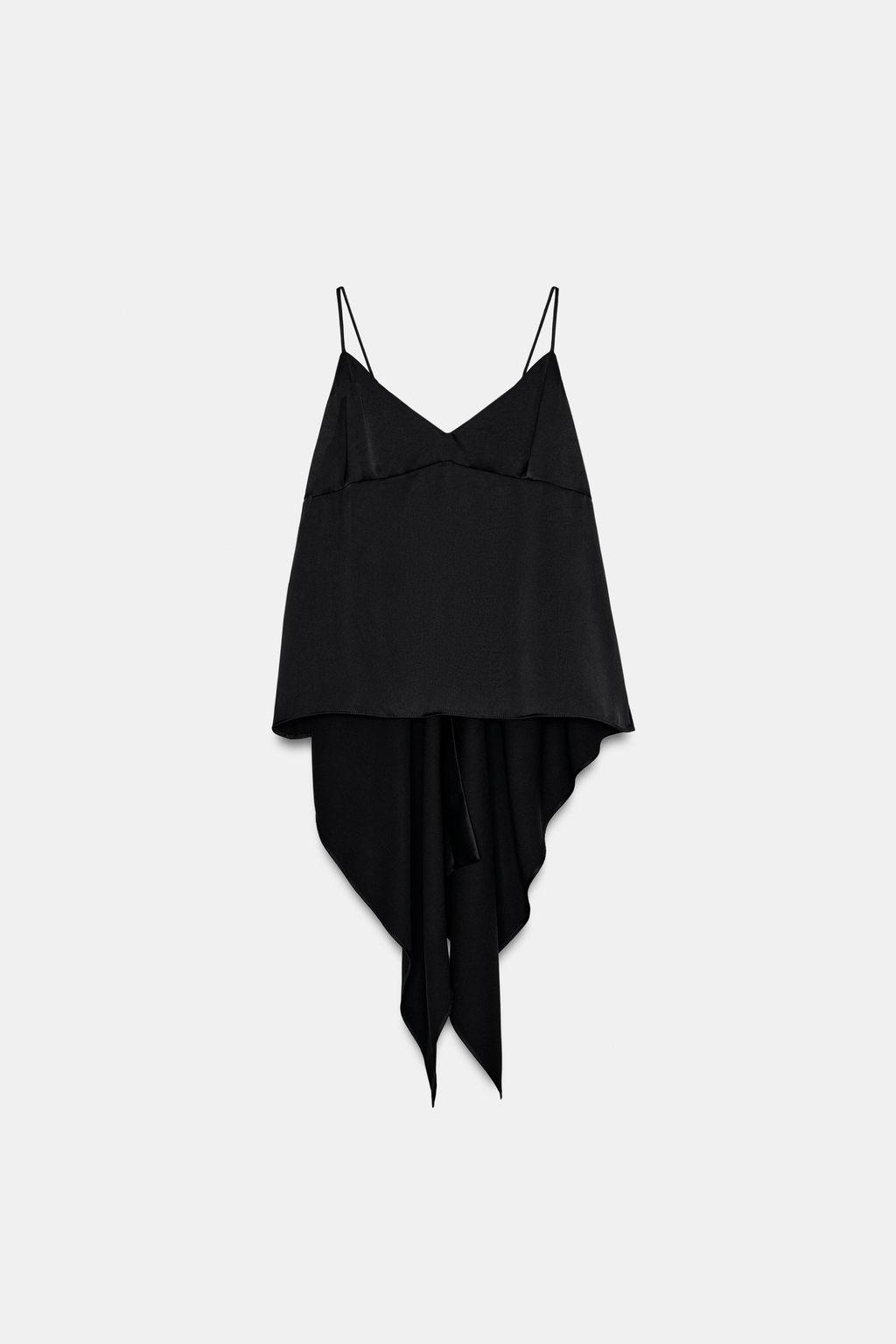 ASYMMETRIC SATIN CAMISOLE TOP - Zara фото 9