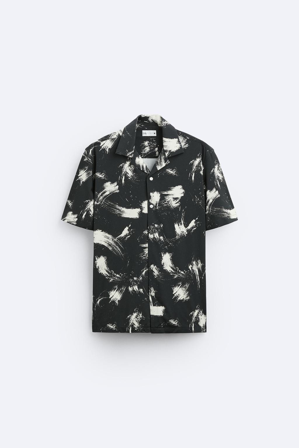 ABSTRACT PRINT STRETCH SHIRT - Zara фото 6