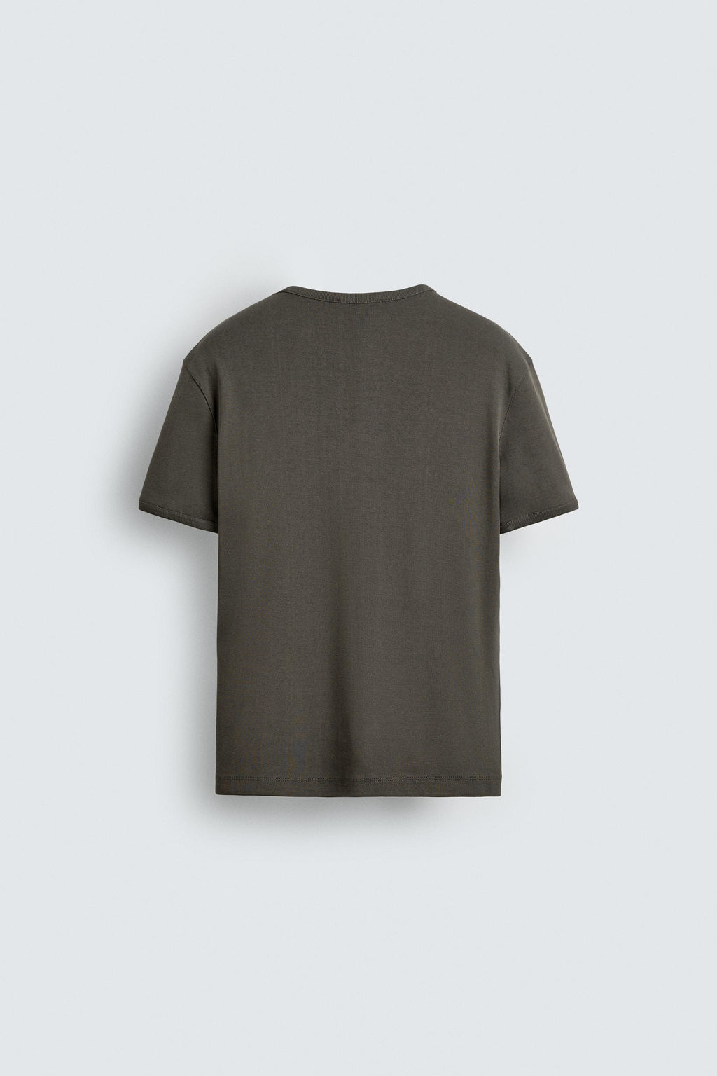 CAMISETA RIB B?SICA / Gris topo