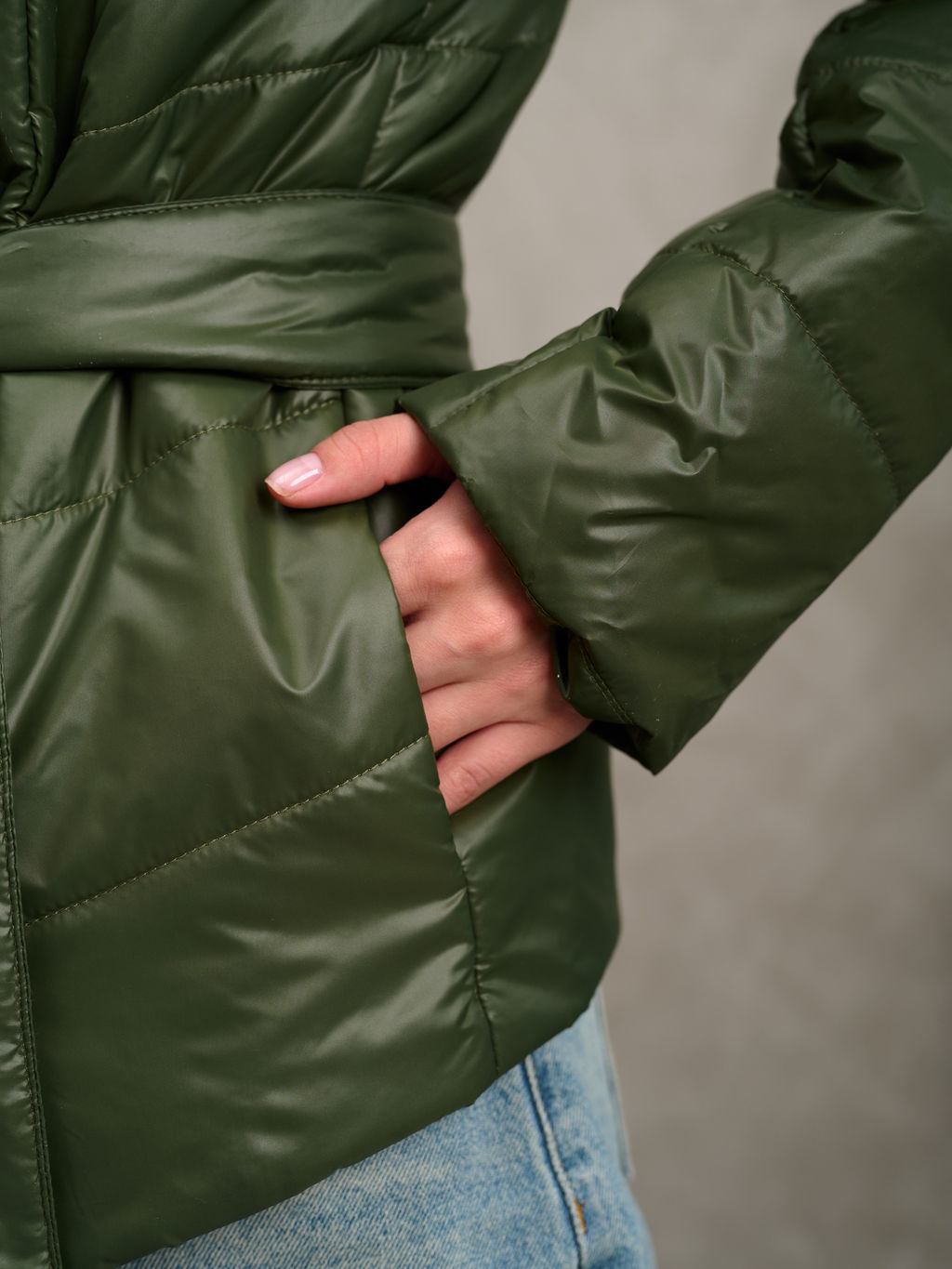 Куртка женская "Асимметрия" хаки