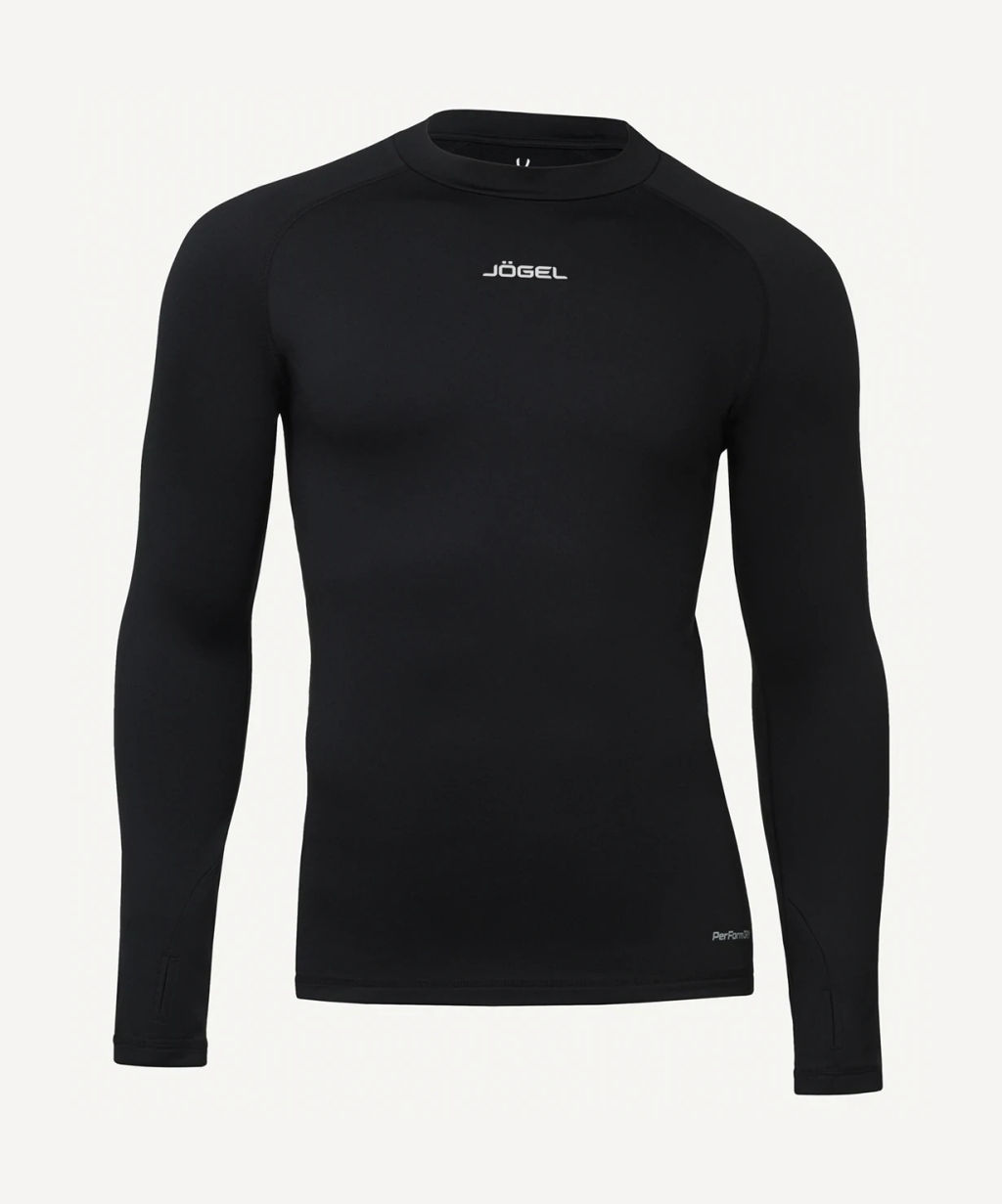 Джемпер компрессионный утепленный JOGEL CAMP PerFormDRY Baselayer Top Warm, черный  фото 2