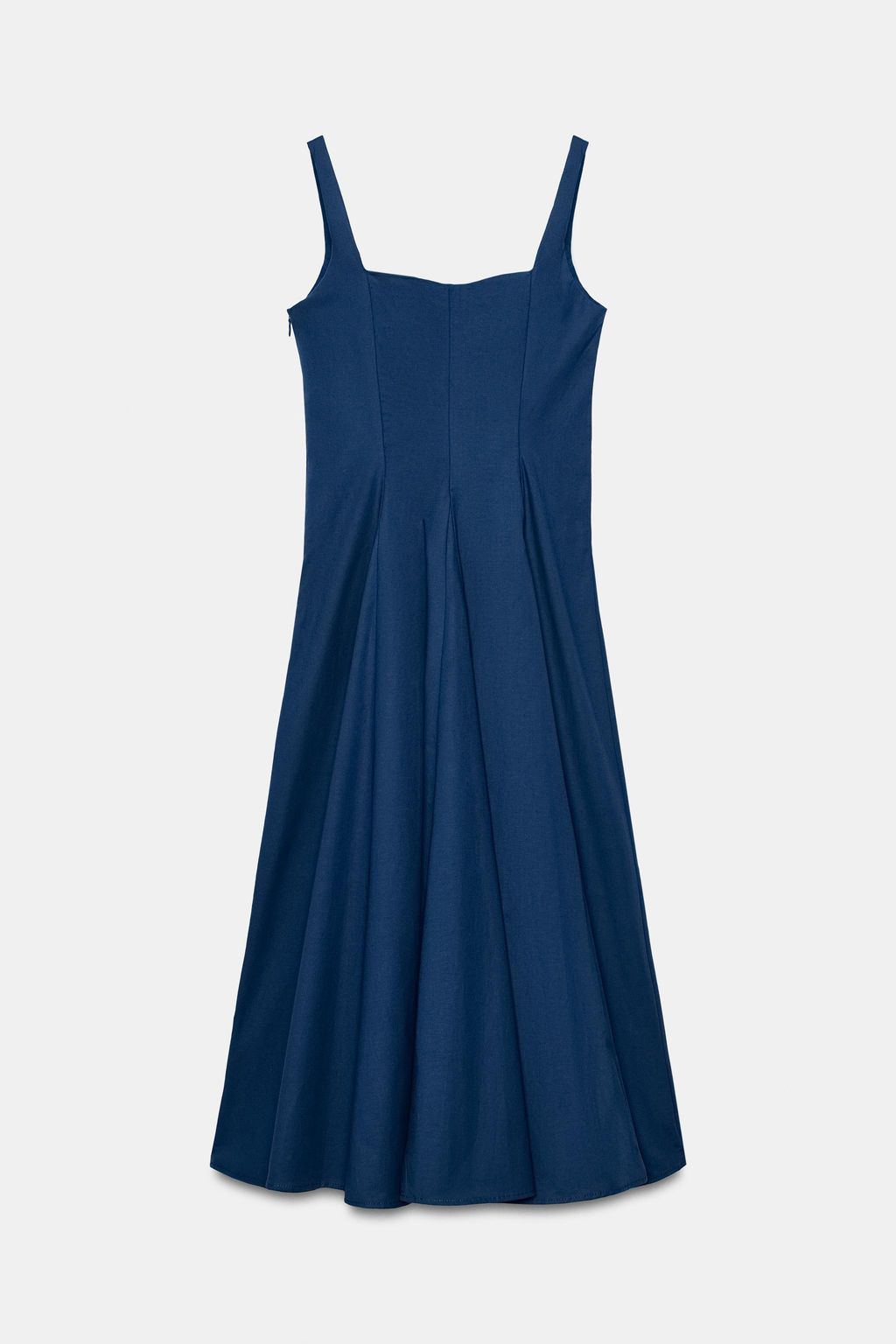 VESTIDO MIDI POPEL?N GODETS / Marino - Zara фото 5