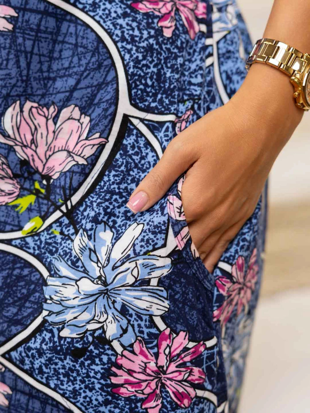 Халат женский, цвет синий