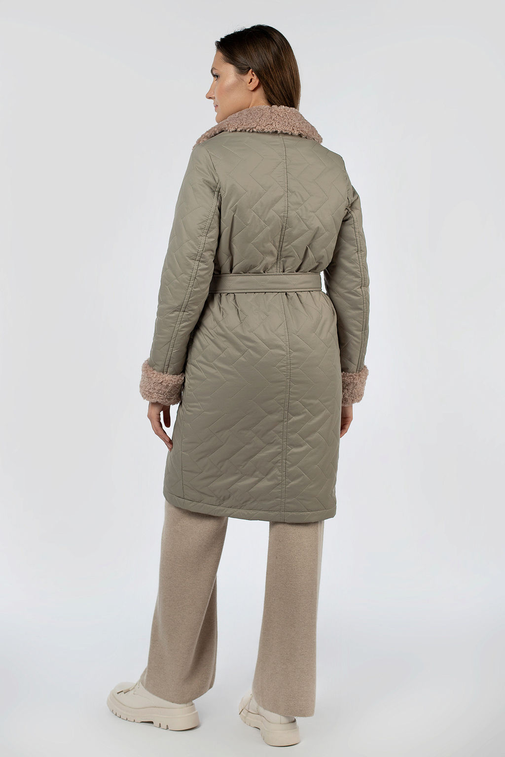 05-2114 Куртка женская зимняя (пояс)