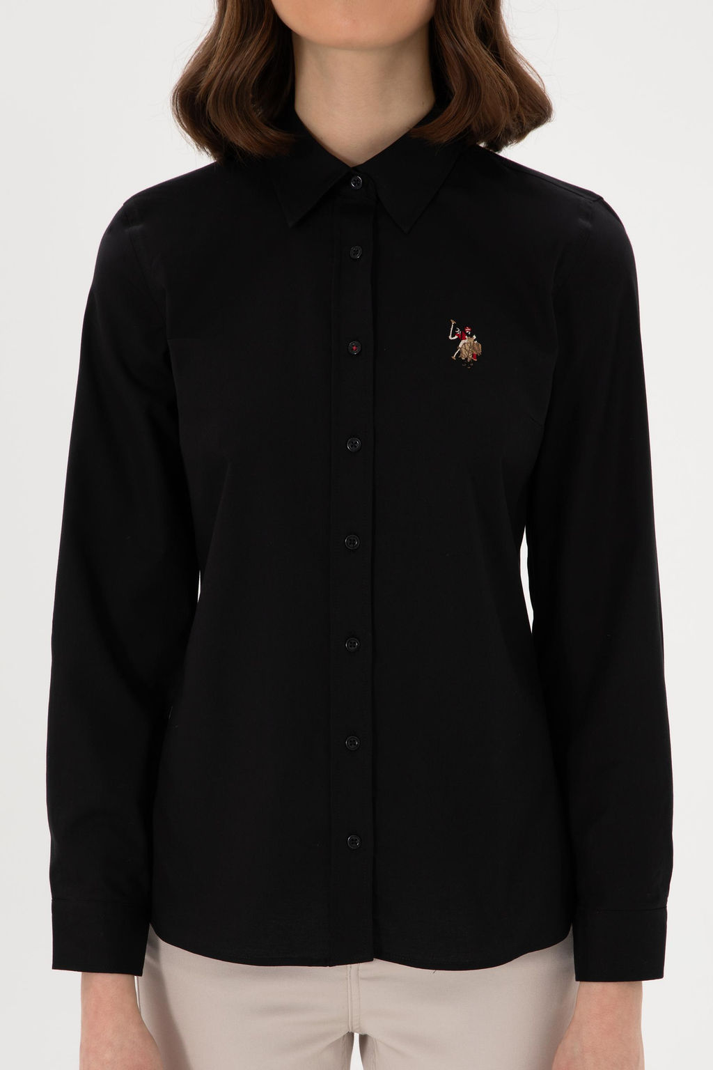 Kad_n Siyah Uzun Kollu Basic G_mlek Sepette S_rpriz _ndirim - U.s. polo assn фото 6